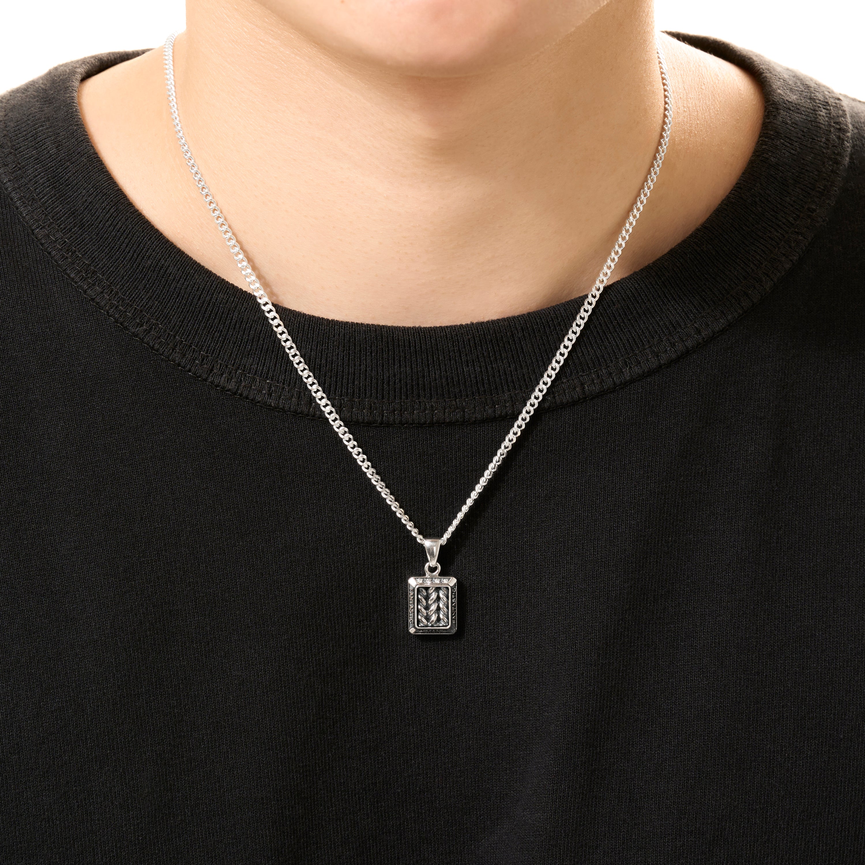 NECKLACE TOP 973 Silver Rope