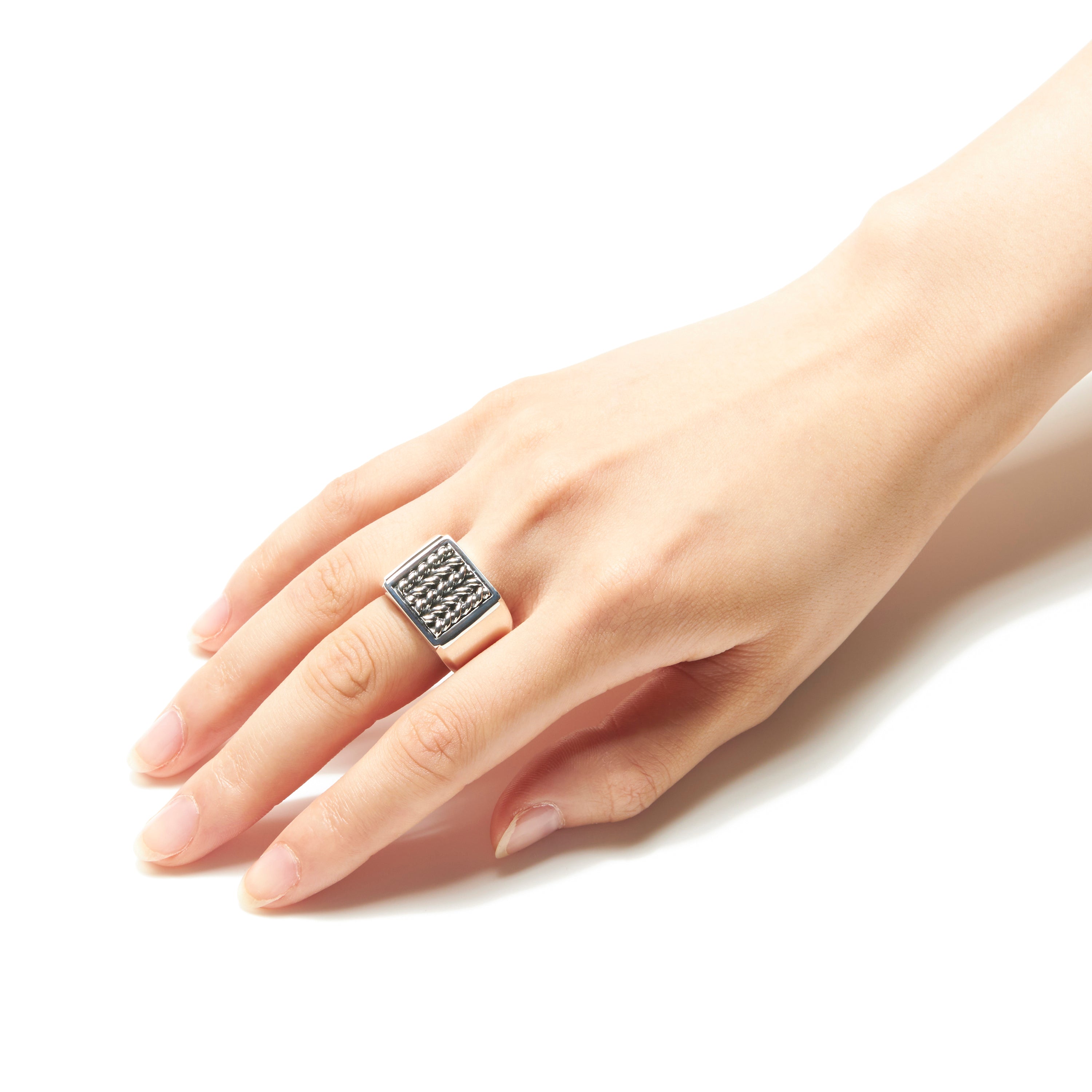 RING 742 Silver Rope